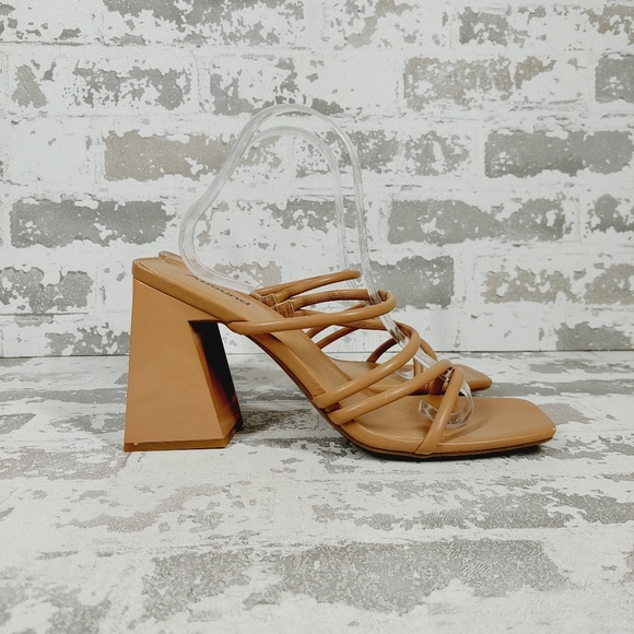 New Abound Austyn Brown Tubular Strap Block Heel Sandals H266 - Picture 6 of 12